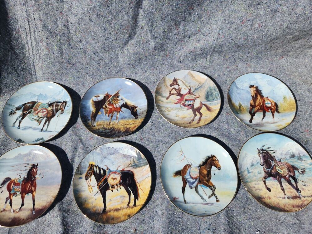 Set Of 8 War Poines Of The Plains